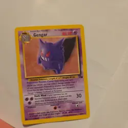 Gengar 20/62 Original Non Holo Rare Fossil Set Pokemon Card WOTC TCG 1999 - Image 1