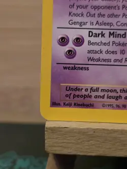 Gengar 20/62 Original Non Holo Rare Fossil Set Pokemon Card WOTC TCG 1999 - Image 5