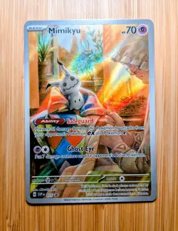 Pokemon TCG Mimikyu 075 S&V: Paldean Fates ETB Black Star Promo NM Condition - Image 1