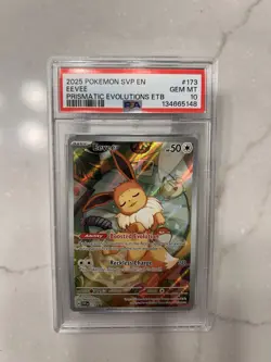 PSA 10 GEM MINT Eevee 173/SVP Black Star PROMO Prismatic Evolutions ETB Pokemon - Image 1