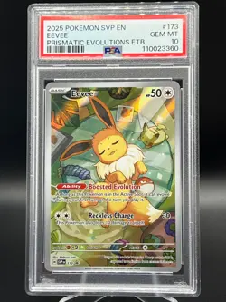 PSA 10 GEM MINT Eevee 173/SVP Black Star PROMO Prismatic Evolutions ETB Pokemon - Image 1