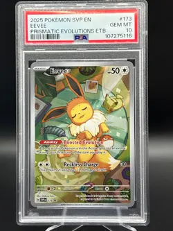 PSA 10 GEM MINT Eevee 173/SVP Black Star PROMO Prismatic Evolutions ETB Pokemon - Image 1