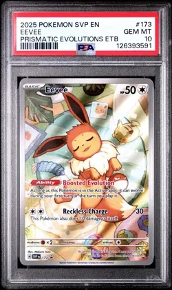 PSA 10 GEM MINT Eevee 173/SVP Black Star PROMO Prismatic Evolutions ETB Pokemon - Image 1