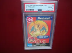 1999 Burger King Pokemon Charizard UnPerforated card #6 Psa 8 Nm/Mint Centered - Image 1