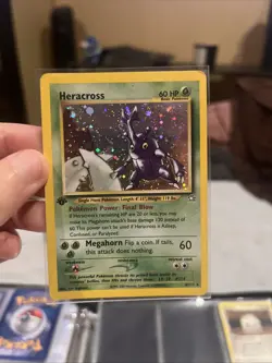 Heracross 6/111 Neo Genesis 1st Edition Holo Rare Pokemon TCG Card - Image 1