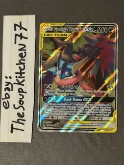 Greninja & Zoroark GX 201 214 Alternate Art Unbroken Bonds Holo Pokemon Card M - Image 1
