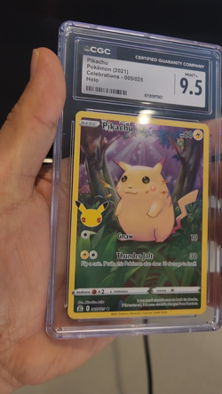 Pokemon Celebrations 2 Card Graded Lot Pikachu 005/025 CGC 9.5 Mew 011/025 CGC 9 - Image 2