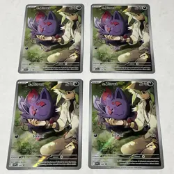 N's Zorua 189 Sv: Scarlet & Violet Promo Cards Holo (x4 Play Set) - Image 1