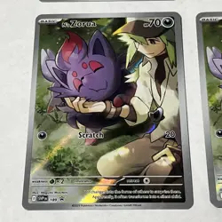 N's Zorua 189 Sv: Scarlet & Violet Promo Cards Holo (x4 Play Set) - Image 4