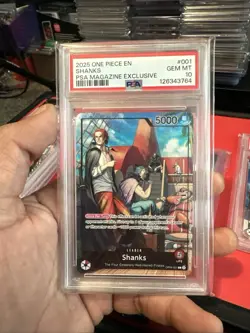 One Piece Shanks OP09-001 PSA Magazine Exclusive Promo Card PSA 10 - Image 1