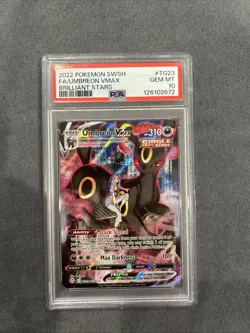 PSA 10 GEM MINT Umbreon VMAX TG23/TG30 Brilliant Stars Pokemon Graded Card - Image 1