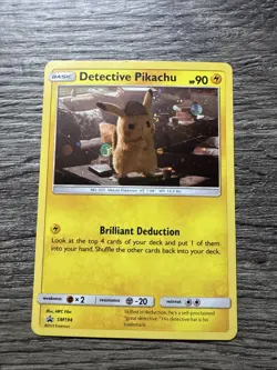 Pokemon TCG Detective Pikachu SM194 Cosmos Holo Black Star Promo Card - Image 1
