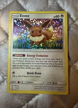 Pokemon TCG: Eevee 011/012 McDonald's 2018 Holo Promo Card Moderately Played - Image 1
