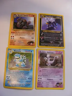 Vintage Pokemon Card Lot of 4 two holos - Image 1