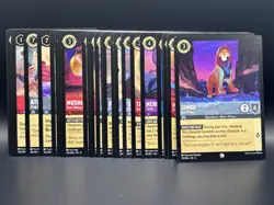 Disney Lorcana The First Chapter 41 card lot with Simba, Mushu, Merida, etc - Image 3