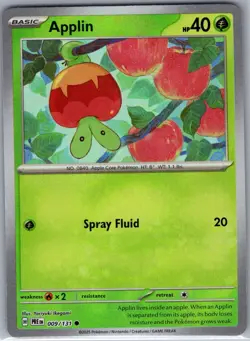 Applin (Master Ball) 009/131 SV: Prismatic Evolutions - Pokemon Card - NM - Image 1