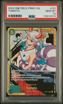 2024 ONE PIECE PRB01 - ONE PIECE CARD GAME THE BEST- YAMATO OP01-121 - PSA 10 - Image 1