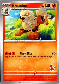 Arcanine Unconfirmed My First Battle LP Pokemon Card - Image 1