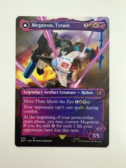 Megatron Tyrant / Destructive Force Showcase Borderless MTG Magic Card Mint BOT - Image 1