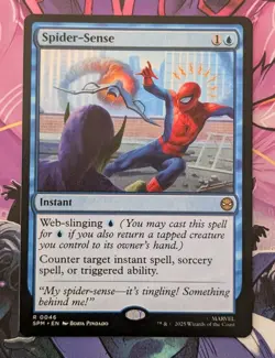 MTG Marvel's Spider-Man Rare SPIDER-SENSE NM - Image 1
