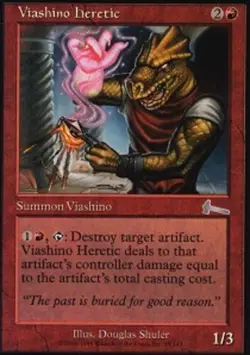 MTG Viashino Heretic - Foil, Light Play, English Urza's Legacy - Image 1