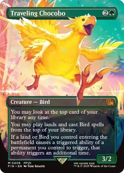 MTG Traveling Chocobo (Borderless) - 406 / English / Near Mint - Image 1