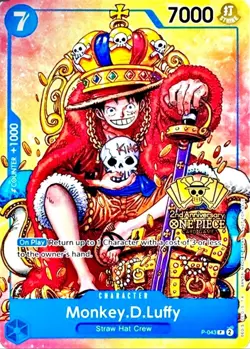 Monkey D. Luffy Alt Art P-043 2nd Anniversary Promo One Piece TCG NM - Image 1