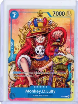 Monkey D. Luffy Alt Art P-043 2nd Anniversary Promo One Piece TCG NM Mint - Image 1