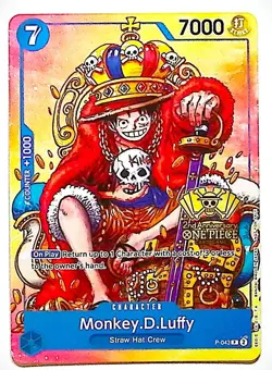 Monkey D. Luffy Alt Art P-043 2nd Anniversary Promo One Piece TCG NM - Image 1