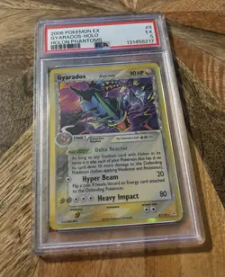 Pokemon 2006 EX Holon Phantoms #8 Gyarados Holo PSA 5 - Image 1