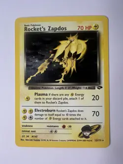 Pokemon 2000 Gym Challenge Rockets Zapdos Holo #15 Unlimited - Image 2
