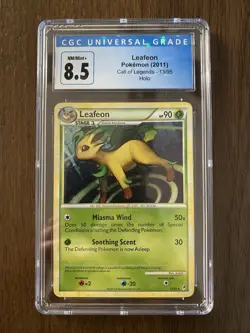CGC 8.5 2011 Pokemon Call of Legends Holo Leafeon #13 NM/Mint - Image 1