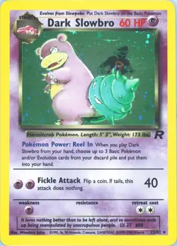 Pokemon Dark Slowbro 12/82 Team Rocket 1st Edition Holo Rare 2000 60 HP TCG - Image 1