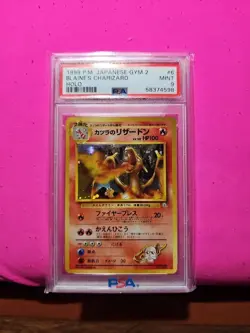 1999 Pokemon JPN Gym 2 #6 Blaine's Charizard Holo PSA 9 - Image 1