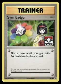 Pokemon Cards Gym Badge XY206 Erika XY Black Star Promos Promo NM - Image 1