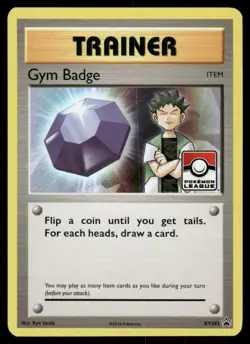 Pokemon Cards Gym Badge XY203 Brock XY Black Star Promos Promo NM - Image 1