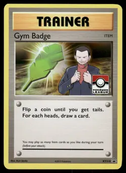 Pokemon Cards Gym Badge XY210 Giovanni XY Black Star Promos Promo NM - Image 1