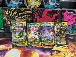 Pokemon Evolving Skies Booster Pack Art Set - 4 Packs NEW SEALED - Image 1