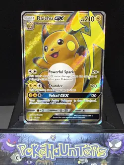 Pokemon Card Raichu GX SM90 Black Star Promo Full Art Sun & Moon Near Mint - Image 1