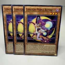 3x Yugioh Lunalight Purple Butterfly SHVI-EN009 Common - LP-NM 💎 - Image 1