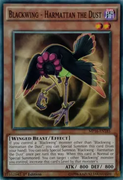 MP16-EN185 BLACKWING - HARMATTAN THE DUST COMMON 1ST EDITION YuGiOh CARD - Image 1