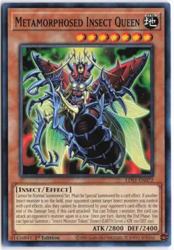 Yugioh - Metamorphosed Insect Queen LDS1-EN072 1st Edition - Legendary Duelists: - Image 1