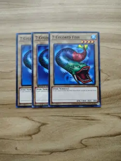 Yu-Gi-Oh! - 7 Colored Fish 3X - Full Playset - Image 1