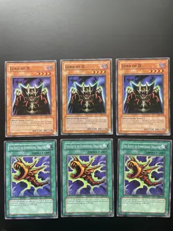 Yugioh Lord Of D. X3 + Flute Of Summoning Dragon X3 SKE-016 SKE-031 Unlimited HP - Image 1