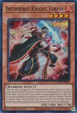 x1 Infernoble Knight Turpin - DUNE-EN014 - Super Rare - 1st Edition Yu-Gi-Oh! M/ - Image 1