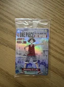 One Piece Bandai Monkey D. Luffy College Basketball US Voyage Promo - Rutgers - Image 1