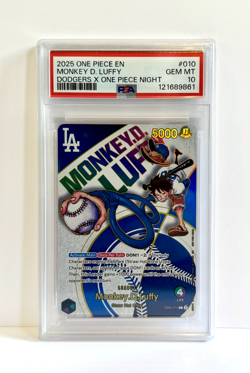 Monkey.D.Luffy (010) (Dodgers x ONE PIECE) EB02-010 One Piece Promo PSA 10 - Image 1