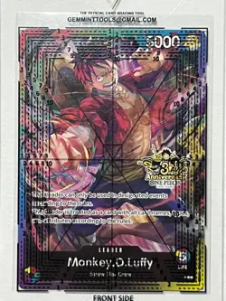 Monkey.D.Luffy Leader 3rd Anniversary Tournament 3 Brothers Pack - GRADEABLE - - Image 2