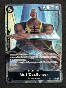 Mr.1 (Daz.Bonez) Alt Art OP14-090 R The Azure Sea's Seven - ONE PIECE Japanese - Image 1