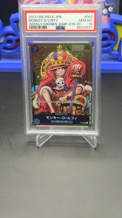 Monkey D Luffy P-043 PSA 10 Weekly Shonen Jump Promo One Piece Card UK SELLER - Image 2